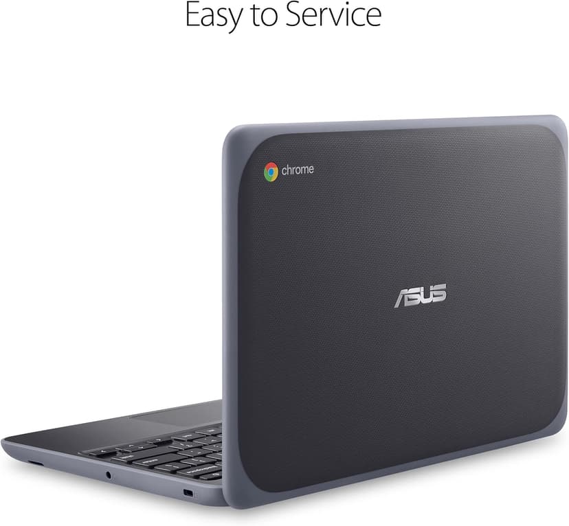 ASUS Chromebook C203XA Rugged & Spill Resistant Laptop, 11.6" HD, 180 Degree, MediaTek Quad-Core Processor, 4GB RAM, 32GB eMMC, MIL-STD 810G Durability, Dark Grey, Education, Chrome OS, C203XA-YS02-GR