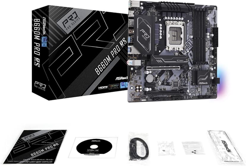 ASRock B660M Pro RS Intel B660 Series CPU (LGA1700) 32 GB Compatible B660M MicroATX Motherboard