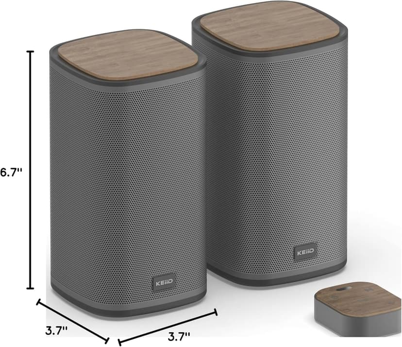 Bluetooth Computer Speakers with Wireless Touch Control Pod for PC Laptop/Desktop Wireless Stereo Gaming Speakers, 4 EQ Modes, Aesthetic Style, 2024 New Model