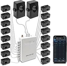 Smart Home Energy Monitor with 16 50A Circuit Level Sensors, Measure Power Usage in Real-Time, History with App (16 50A Circuit Level Sensors) - Compatible with Home Assistant