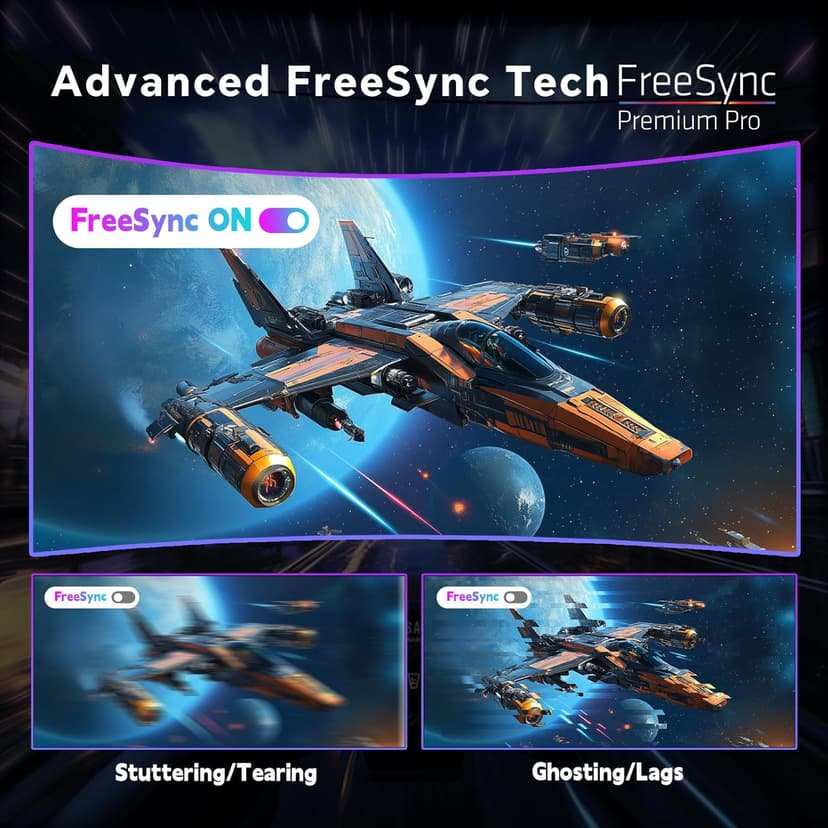 27 Inch Gaming Monitor 180Hz, Full HD 1920x1080 Fast IPS Computer Monitor, DP 1.4 & HDMI 2.1 Ports 1Ms FreeSync Frameless PC Gamer Monitor, HDR, VESA Mount, H27F22