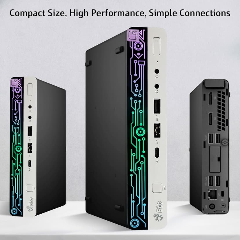 BTO HP RGB G4 Mini PC - Intel Core i5-8th Gen Upto 3.50Ghz | 32GB DDR4 Ram | 1TB NVMe SSD | New Dual FHD 24-inch Monitors | Windows 11 Pro | RGB Keyboard Set | Micro pc Home/Office (Renewed)