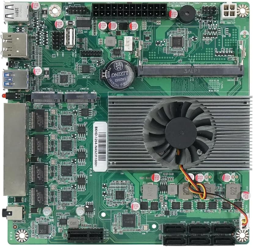 N100 Industrial Motherboard NAS 4 Cores 4 Threads Low Power Processor 4x2.5G i226 Network M.2 Slot 6xSATA DP HDMI 2.0 PCIE ×1 .1*M2_ SSD NVME/NGFF+ 1*M.2_ NVME