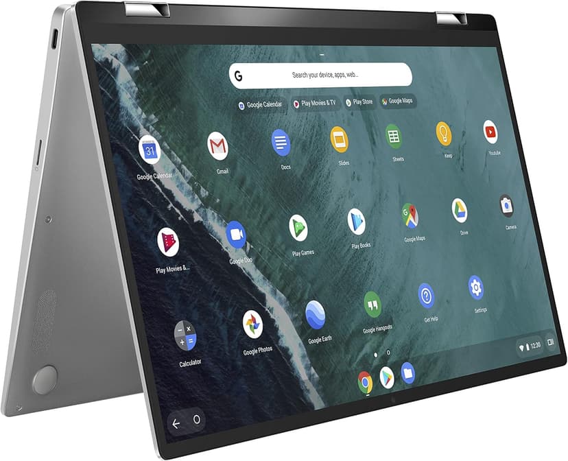 ASUS Chromebook Flip C434 2-In-1 Laptop, 14" Full HD Touchscreen 4-Way NanoEdge, Intel Core M3-8100Y Processor, 4GB RAM, 64GB eMMC Storage, All-Metal Body, Backlit KB, Chrome OS- C434TA-DSM4T, Silver