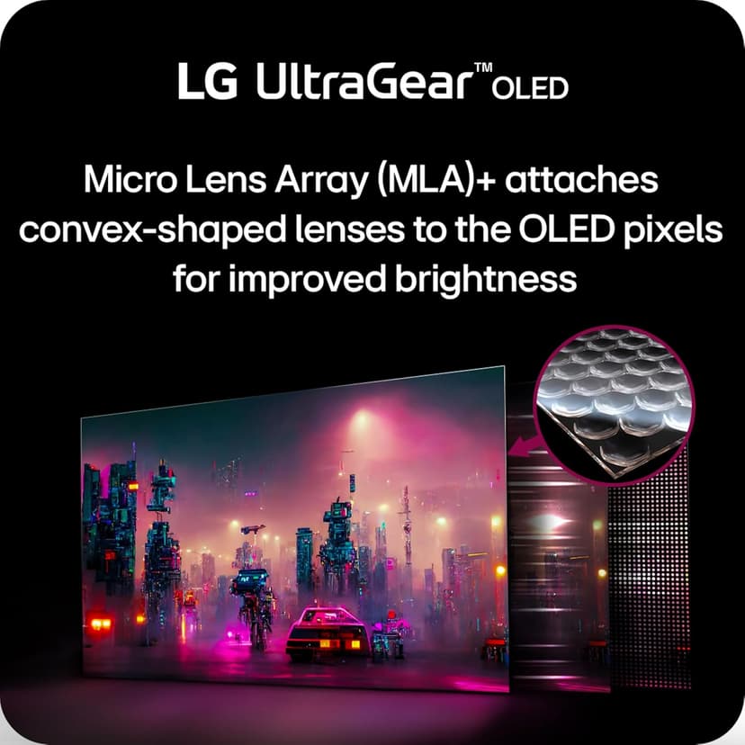 LG 45GS95QE Ultragear OLED Curved Gaming Monitor 45-Inch WQHD 800R 240Hz 0.03ms DisplayHDR True Black 400 AMD FreeSync Premium Pro NVIDIA G-Sync HDMI 2.1 DisplayPort Tilt/Height/Swivel Stand - Black