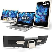 Redalf 15.6" Laptop Screen Extender, 1080P FHD Triple Portable Laptop Monitor Extender,Detachable Screen Travel Monitor for 13"-17.3" Laptops (Mac/Wins/Chrome/Dex)