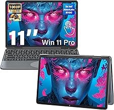 11" Convertible 2-in-1 Touchscreen Laptop, in tel N100,16GB RAM,1T SSD,FHD 1920 * 1200 IPS,Win 11 Pro PC,Backlit Keyboard, WiFi,USB-C,HDMI,Oval Trackpad,Lightweight for Business&Students