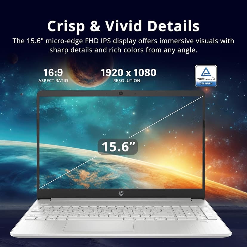 HP 15.6" FHD Touchscreen Business Laptop, Intel i7-1255U, 32GB RAM, 1TB PCIe SSD, Intel Iris Xe Graphics, Num Pad, Webcam, Windows 11 Pro, Natural Silver, 32GB Hotface USB Card