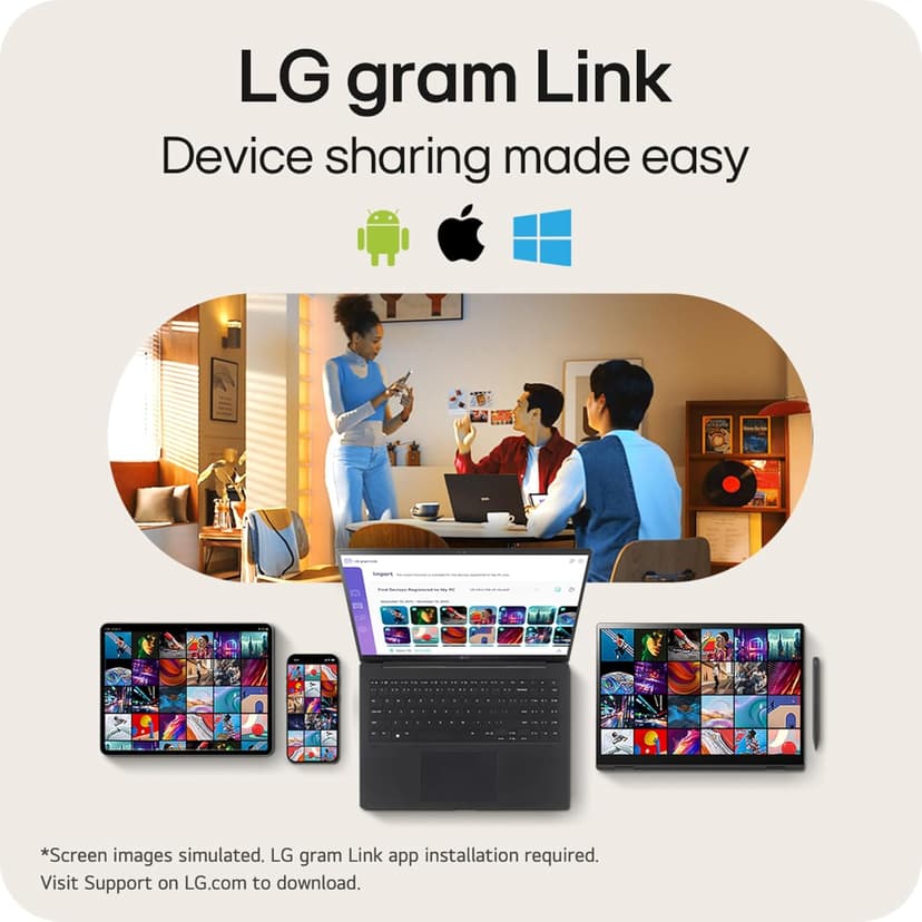 LG gram 14-Inch Lightweight Laptop Intel Evo Edition - Intel Core Ultra 5 Processor Windows 11 Home 8GB RAM 512GB SSD - White