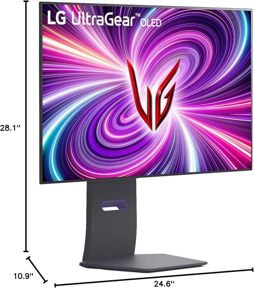 LG 32GS95UE 32-inch Ultragear OLED Dual Mode Gaming Monitor 4K UHD 1440p 240Hz 0.03ms AMD FreeSync Premium Pro NVIDIA G-Sync HDMI 2.1 DisplayPort Tilt/Height/Swivel Stand Black
