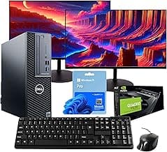 Dell Precision Workstation PC | Quadro P620 GPU - Editing & Design | Windows 11 Pro | Intel i5-9500 | 16GB RAM 1TB SSD | New 24" LCDs | Home or Office Computer | WiFi 6 AX200 + BT (Renewed)