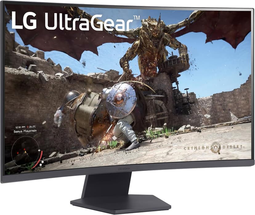 LG 32GS60QC-B Ultragear 32-inch Curved Gaming Monitor QHD (2560x1440) 180Hz 1ms 1000R AMD FreeSync HDR10 HDMIx2 DisplayPort Black