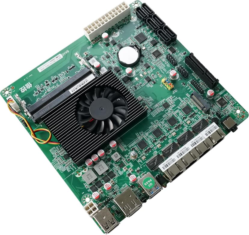 NAS Motherboard N5105,4 Port i226/ i225 2.5GbE LAN,M.2 NVMe, 6*SATA3.0,2*DDR4, 1*PCIe4.0, Mini ITX Soft Router VPN Openwrt Barebone Micro Appliance DIY