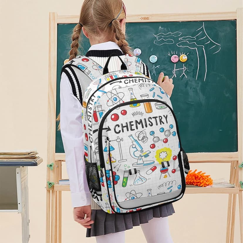 Backpack Chemistry Science School Shoulder Bag Lightweight Laptop Backpack Student Travel Daypack