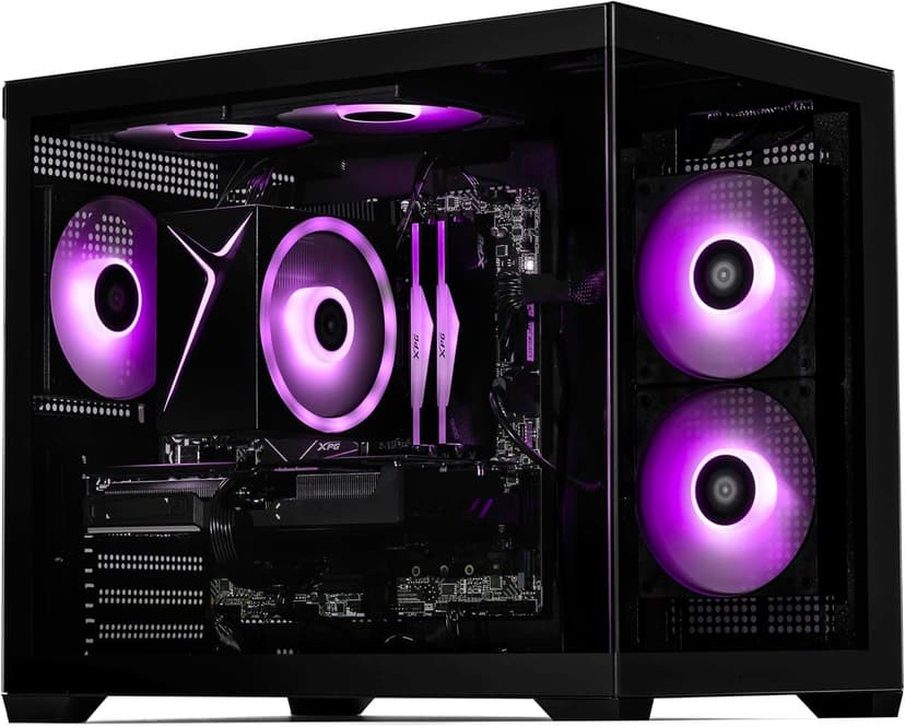 Sirius AI Gaming Desktop - Intel i5 14400F up to 4.7GHz, RTX 5060 GDDR7, 32GB DDR5 RGB 6000MHz, 1TB NVMe Gen4 SSD, Intel B760 Motherboard, 650W Gold PSU, Win 11 Home VR Ready