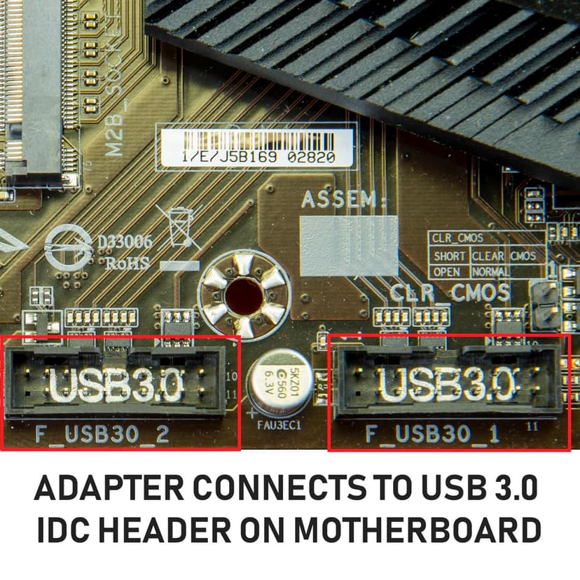 LINKUP - USB-C Front Panel Adapter - Converts Motherboard 3.0/3.1 IDC20 19-Pin Header to Type-C (A-Key) - Designed for All USB-C Devices - Solid Construction for Durability and Longevity