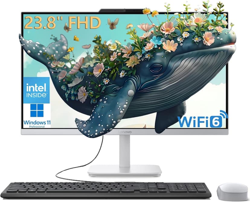 Lenovo 24 All-in-One Desktop Computer for Home Office, 23.8" FHD Business AIO, Intel 8-Core Processor (Beat i3-1115G4), 32GB DDR4 RAM, 1TB PCIe SSD, WiFi 6, Bluetooth 5.2, Windows 11 Pro, Vent-Hear