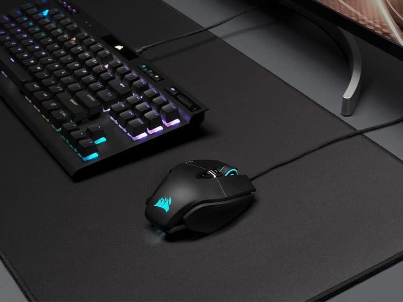Corsair M65 RGB Ultra Tunable FPS Gaming Mouse Marksman 26,000 DPI Optical Sensor, Optical Switches, AXON Hyper-Processing Technology, Sensor Fusion Control, Tunable Weight System - Black