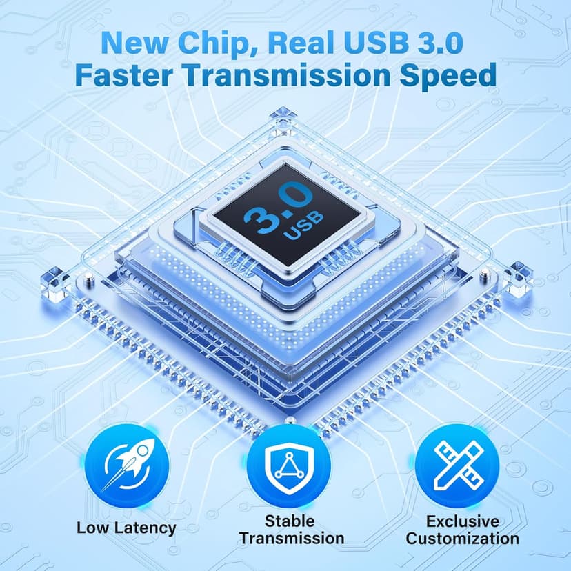 4K Audio Video Capture Card,1080P 60FPS/2K 30FPS HDMI to USB-C with USB A 3.0 Adapter, for Teaching, Gaming, Streaming, Broadcasting,Work with PS5/Switch/Camera/PC/OBS