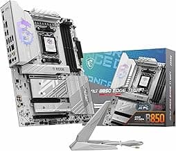 msi MPG B850 Edge TI WiFi Motherboard, ATX - Supports AMD Ryzen 9000/8000 / 7000 Processors, AM5-80A SPS VRM, DDR5 Memory Boost (8400+MT/s OC), PCIe 5.0 x16, M.2 Gen5, Wi-Fi 7, 5G LAN