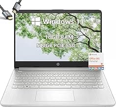 HP-14inch Laptop-Windows11 Laptop-School - Microsoft Office 365 - Quad-core Intel Processor - Long Battery Life - Ultralight Laptop for Student- Mini Laptop (16GB RAM |512GB PCIE SSD)