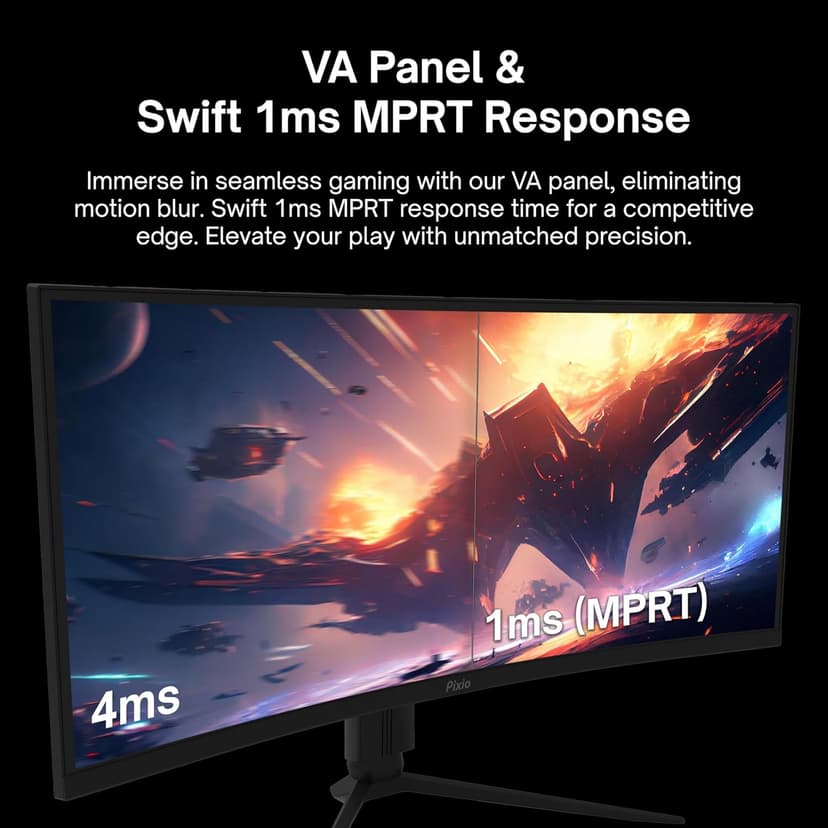 Pixio PXC325 32 inch 165Hz Refresh Rate FHD 1080p Resolution 1500R Curve VA Panel 1ms Response Time Adaptive Sync HDR Curved Gaming Monitor