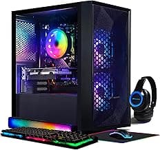 STGAubron Gaming PC, GeForce GTX 1660 Super 6G, Intel Core i3-10100F up to 4.3G, 16G DDR4, 1T SSD, WiFi, BT 5.0, RGB Fan x3, RGB BT Sound Bar, RGB BT Gaming Mic, Windows 11 Home