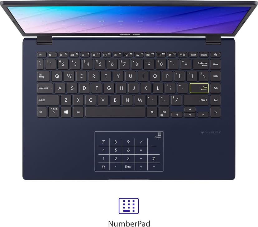ASUS Vivobook Go 14 L410 Ultra Thin Laptop, 14â€ FHD Display, Intel Celeron N4020 Processor, 4GB RAM, 64GB eMMC, NumberPad, Windows 11 Home in S Mode, 1 Year Microsoft 365, Star Black, L410MA-AH02