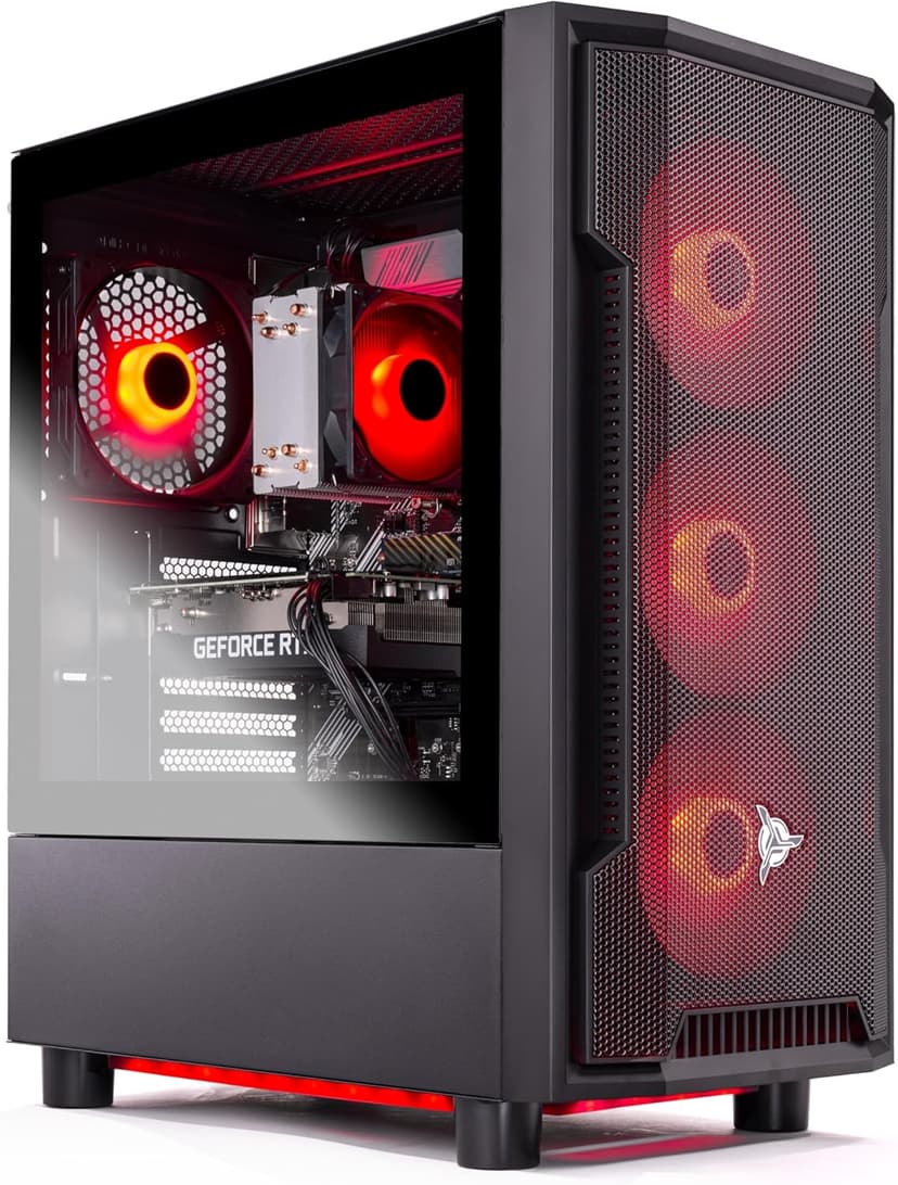 Skytech Gaming Shadow Desktop PC, Ryzen 7 7700X 4.5 GHz (5.4GHz Turbo), NVIDIA RTX 5060, 1TB Gen4 NVMe SSD, 32GB DDR5 RAM 5600 RGB, 650W Gold PSU, Wi-Fi, Win 11