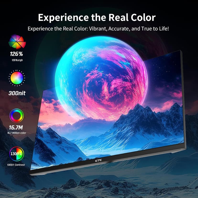 24.5 Inch 100Hz IPS Computer Monitor - FHD(1920 x 1080P), Anti-Blue Light Screen, 126% sRGB, 16.7M, Support FreeSync and GSync, PC Monitor for Casual Gaming and Working