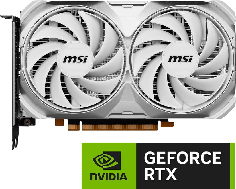 MSI Gaming GeForce RTX 4060 8GB GDRR6 Extreme Clock: 2505 MHz 128-Bit HDMI/DP Nvlink TORX Fan 4.0 Ada Lovelace Architecture Graphics Card (RTX 4060 Ventus 2X White 8G OC)