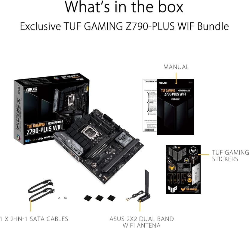 INLAND by Micro Center CPU Motherboard Intel Core i9-12900K 12th Gen 16-Cores LGA 1700 Desktop Processor with ASUS TUF Gaming Z790-Plus WiFi DDR5 Gaming Motherboard