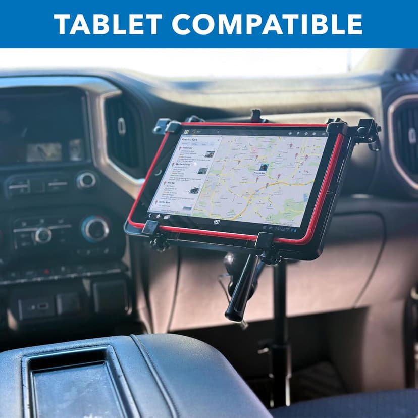 Mount-It! Universal Vehicle Laptop Mount for Cars, Trucks & Vans – No-Drill Installation, Adjustable Height, Full Motion Swivel, and Cooling Tray for Laptops Up to 17"