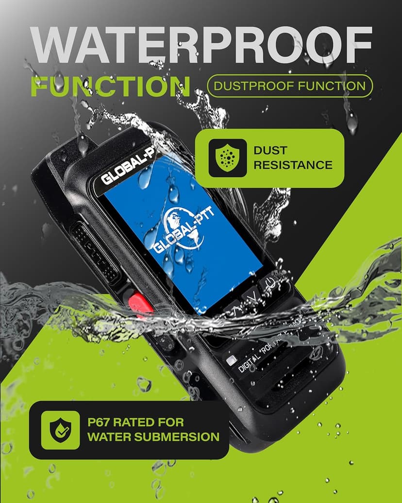 PoC Radios Unlimted Range - IP67 Waterproof & Floating 4G LTE PTT Push to Talk Over Cellular Radio Radios Pre-Installed SIM Nationwide Coverage Outdoor Marine Use (2)