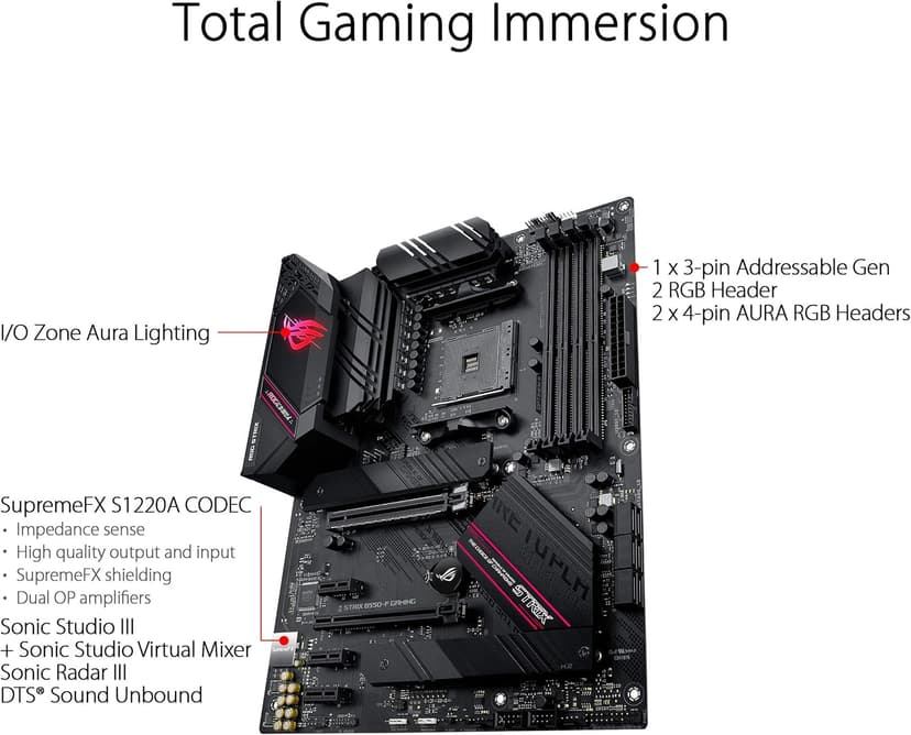 ASUS ROG Strix B550-F Gaming Motherboard, AMD AM4 Zen 3 Ryzen 5000