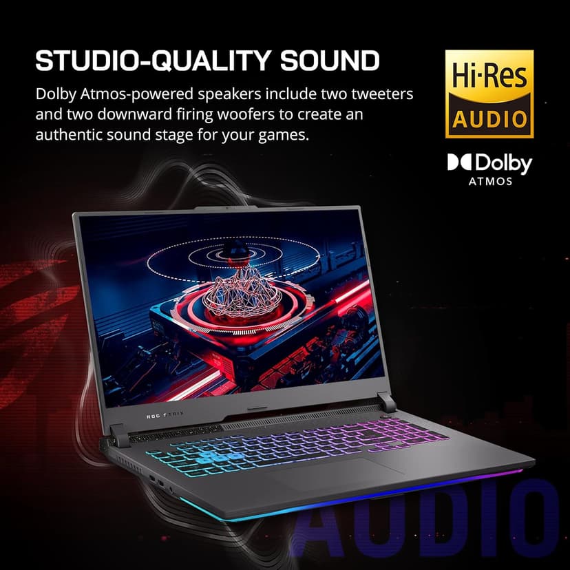 ASUS ROG Strix G17 17.3" QHD 240Hz Gaming Laptop, AMD Ryzen 9-7845HX, 64GB DDR5, 4TB PCIe SSD, NVIDIA GeForce RTX 4060, RGB Backlit Keyboard, Win 11 Pro, Gray, 128GB Hotface Extension Set