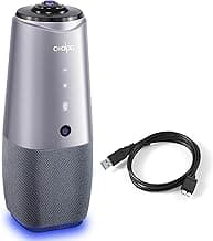 Camera 360, 4K Video Conference Room Camera System, Webcam, AI Driven Speaker Tracking, Noise Cancellation, Works with Zoom, Google Meet, Teams and More, 15 ft Mic Pickup, PANA 5ft USB Cable