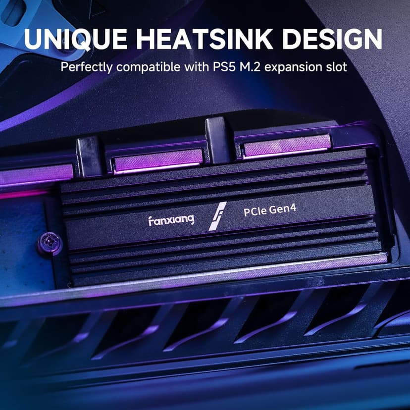 4TB NVMe Internal Gaming SSD for PS5 with Heatsink, Up to 7300MB/s M.2 SSD PCIe Gen 4 SSD Storage Expansion Compatible with PS5, Internal Solid State Drive for Gamers, Professionals, Creators