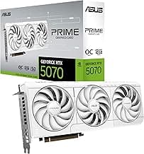 ASUS The SFF-Ready Prime GeForce RTX™ 5070 12GB GDDR7 White OC Edition Graphics Card (PCIe® 5.0, 12GB GDDR7, HDMI®/DP 2.1, 2.5-Slot, Axial-tech Fans, Dual BIOS)