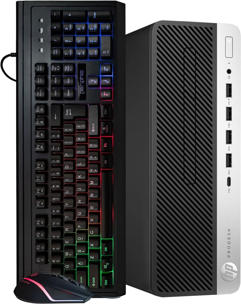 HP ProDesk 600 G4 Desktop Computer PC | Hexa Core Intel i5 (3.0GHz) | 16GB DDR4 RAM | 500 GB SSD Solid State | Windows 11 Professional | RGB Keyboard & Mouse | Home or Office PC.