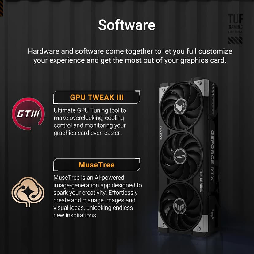 ASUS TUF Gaming GeForce RTX ™ 5060 Ti 16GB GDDR7 OC Edition Gaming Graphics Card (PCIe® 5.0, HDMI®/DP 2.1, 3.1-Slot, Military-Grade Components, Protective PCB Coating, axial-tech Fans)