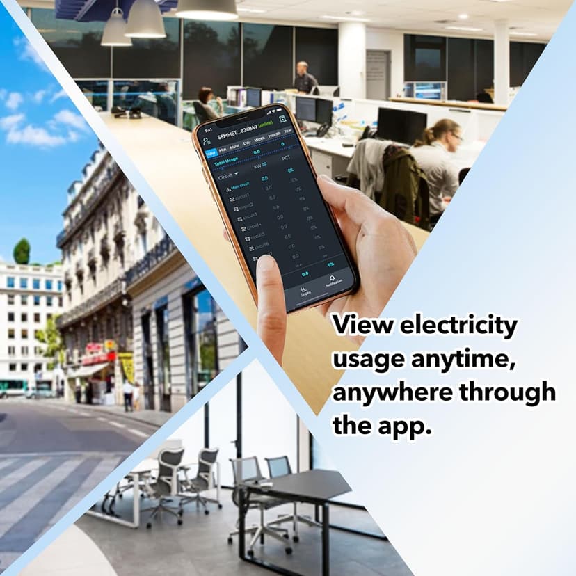 Smart Home Energy Monitor with 16 50A Circuit Level Sensors, Measure Power Usage in Real-Time, History with App (16 50A Circuit Level Sensors) - Compatible with Home Assistant