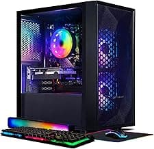 STGAubron Gaming PC Desktop Computer, Intel Core i5 up to 3.7GHz, GeForce RTX 2060 6G, 16G RAM, 512G SSD, WiFi, Bluetooth 5.0, RGB Fan x2, RGB BT Sound Bar, Windows 10 Home