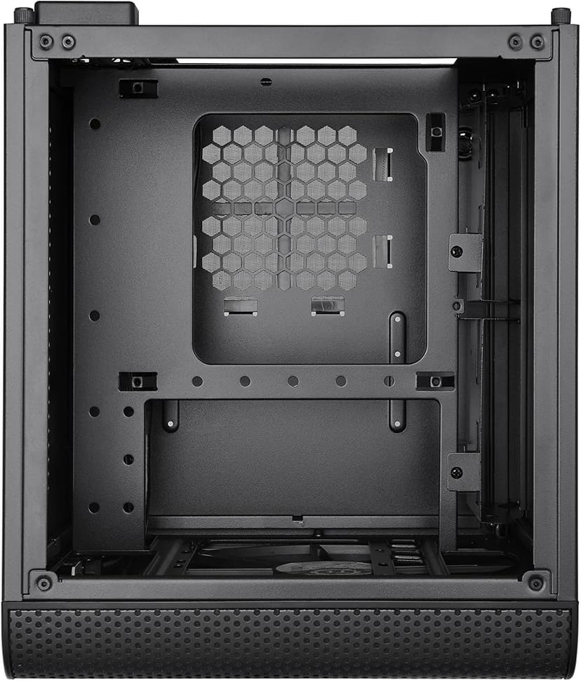 Thermaltake Core V1 SPCC Mini ITX Cube Gaming Computer Case Chassis, Interchangeable Side Panels, Black Edition, CA-1B8-00S1WN-00