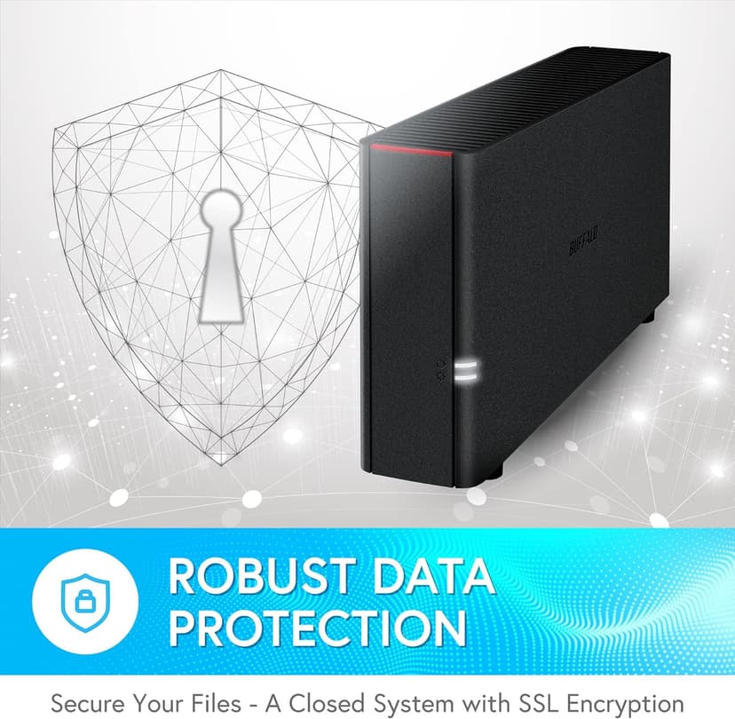 BUFFALO LinkStation 210 2TB 1-Bay NAS Network Attached Storage with HDD Hard Drives Included NAS Storage That Works as Home Cloud or Network Storage Device for Home