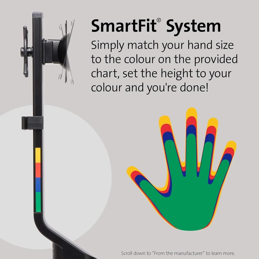 Kensington SmartFit Space Saving Dual Monitor Arm (K55513WW)
