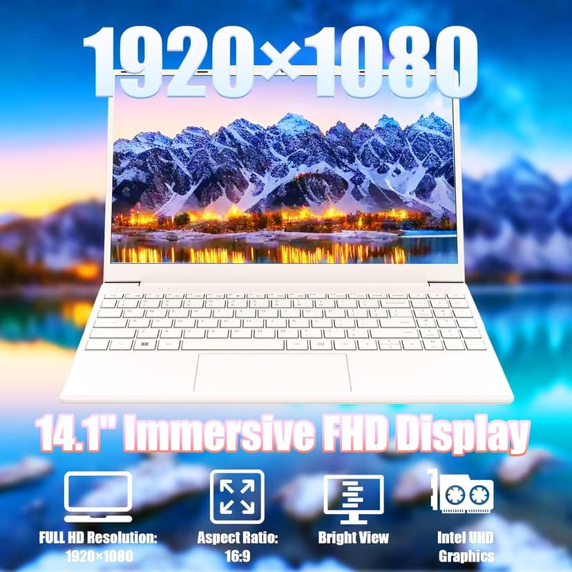 2025 New Portable Laptop,Student and Business,14" FHD IPS Display,Quad-Core N5095 Processor,8GB DDR4 RAM,512GB PCIe SSD,Numeric Keypad,2.4/5G WiFi,38WH Battery,Webcam,Mini HDMI,USB(Pink)