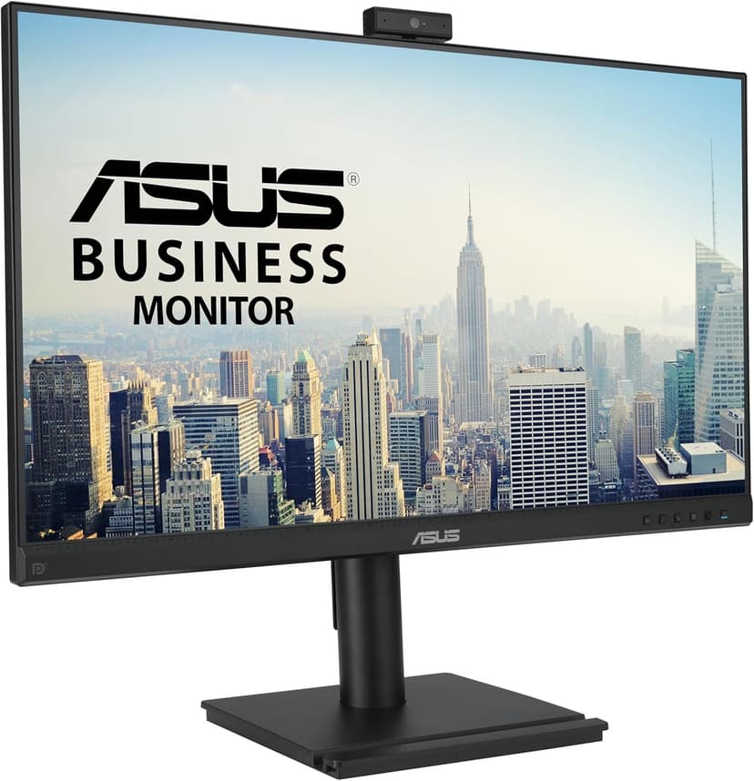 ASUS 27” 1080P Video Conferencing Monitor (BE279QFK) - Full HD, IPS, 100Hz, Frameless, Built-in Webcam, Mic Array, Speaker, Height Adjustable, Ergonomic Design, Eye Care, Wall Mountable, 3 yr warranty