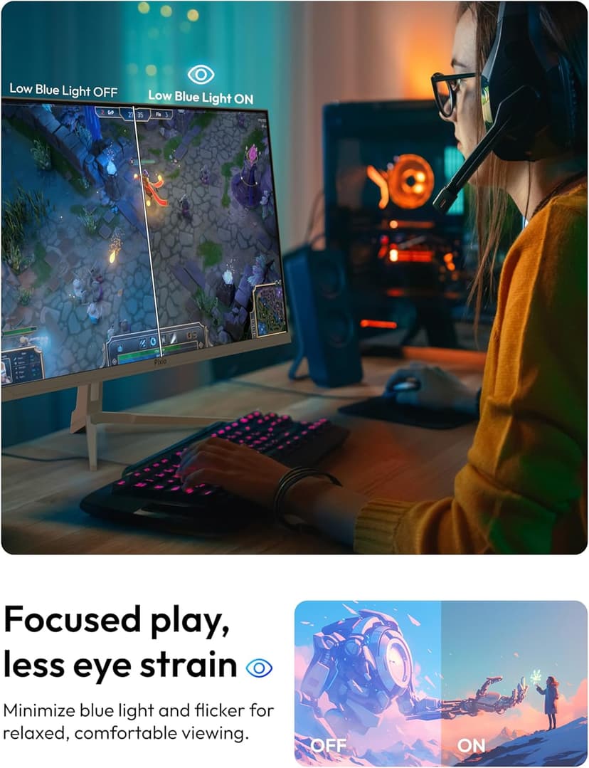 Pixio PX279 Wave Blue 27 inch 240Hz Refresh Rate FHD 1080p Resolution Fast IPS Panel 1ms GTG Resonse Time Gaming Monitor with Adaptive Sync