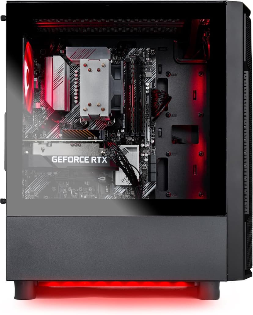 Skytech Gaming Shadow Desktop PC, Ryzen 7 7700X 4.5 GHz (5.4GHz Turbo), NVIDIA RTX 5060, 1TB Gen4 NVMe SSD, 32GB DDR5 RAM 5600 RGB, 650W Gold PSU, Wi-Fi, Win 11